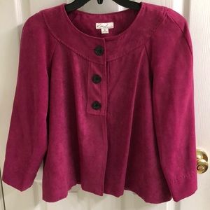 Kim Rogers 3 button Burgundy jacket size 16